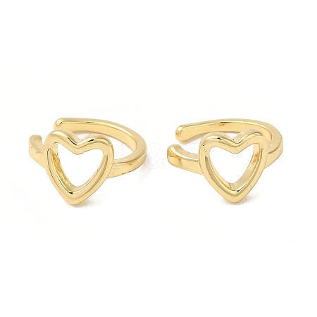 Real 18K Gold Plated Brass Cuff Earrings for Women EJEW-C097-07G-01-1