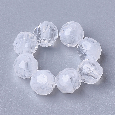 Acrylic Beads X-OACR-T006-186B-01-1