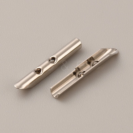 500Pcs Brass Folding Crimp Ends KK-WH0058-08A-P-1