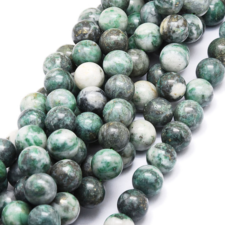 Natural Dioptase Round Beads Strands G-E569-Q01-D-1