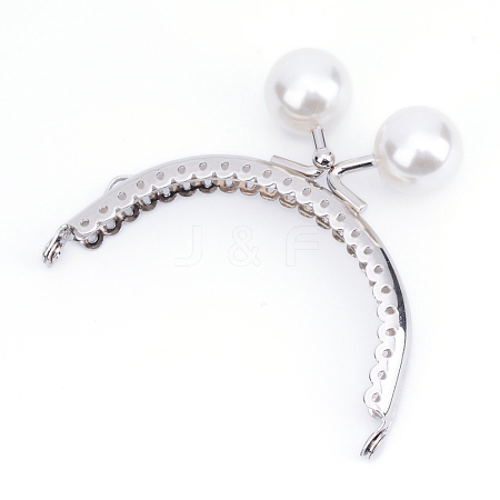 Iron Purse Frame Handle with Solid Color Acrylic Beads FIND-Q038P-D01-1