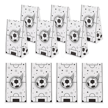 15Pcs Football Pattern Paper Bakery Bags ABAG-TA0002-32A-1