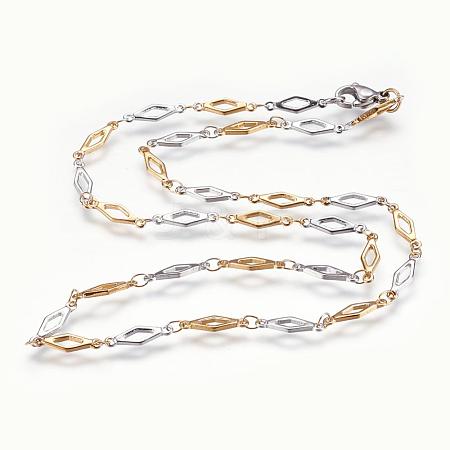 304 Stainless Steel Chain Necklaces STAS-P164-35GP-1
