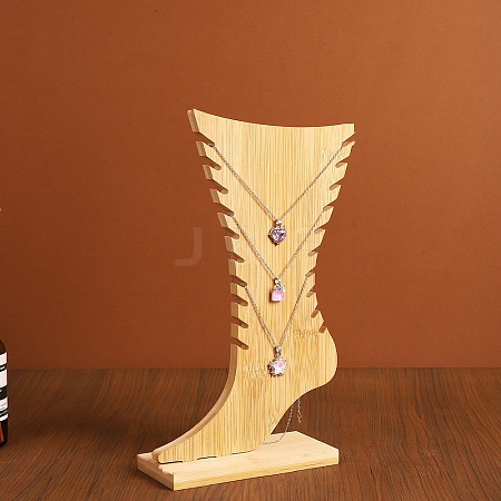 Leg Shaped Wood Anklet Display Stands WD-CBA482F-01A-1