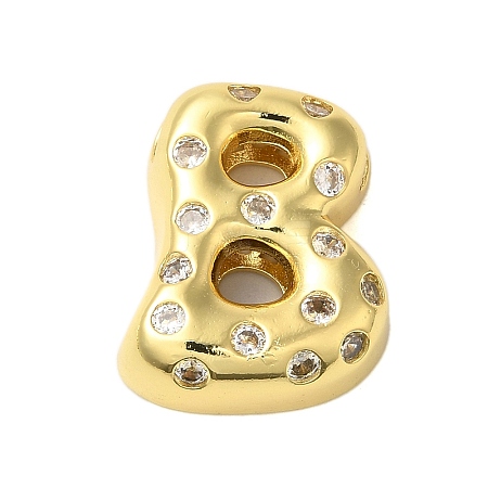 Rack Plating Brass Micro Pave Clear Cubic Zirconia Perdants KK-C067-11G-B-1