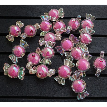 Acrylic Beads LS-MACR-WH0004-07-1