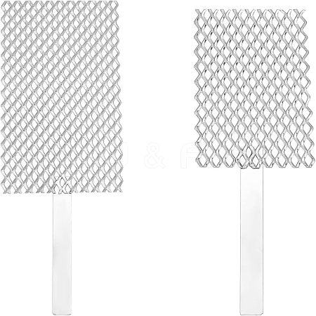 SUPERFINDINGS 2Pcs 2 Style Platinized Titanium Anode Rhodium Jewelry Plating Tool Mesh TOOL-FH0001-40-1