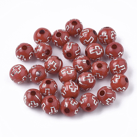 Plating Acrylic Beads PACR-Q113-10B-1