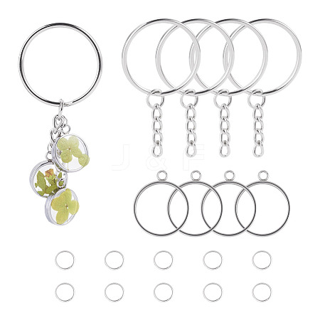 5Pcs 304 Stainless Steel Open Back Bezel Pendants STAS-TAD0001-01B-1