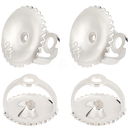 8Pcs 925 Sterling Silver Ear Nuts STER-BBC0007-46-1