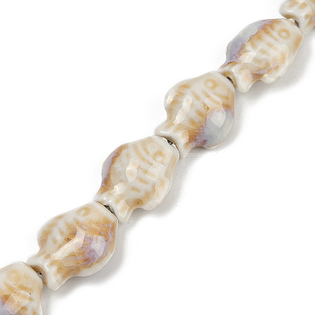 Handmade Porcelain Beads Strands PORC-P030-01A-12-1