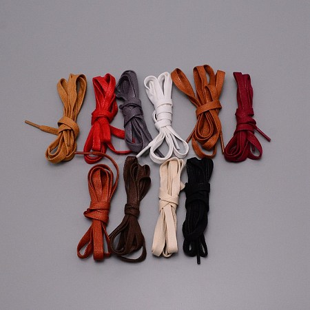 10 Strands 10 Colors Wax Polyester Cord Shoelace AJEW-WH0251-23-1