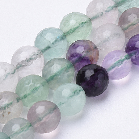 Natural Fluorite Beads Strands X-G-S281-19-6mm-1