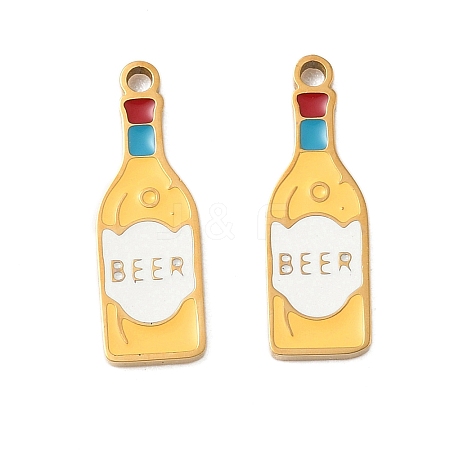 304 Stainless Steel Enamel Pendants STAS-G360-04G-01-1