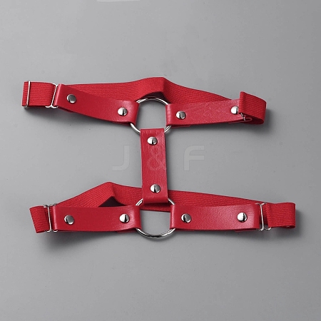 Imitation Leather with Alloy Garter Leg Ring AJEW-WH0513-67B-1