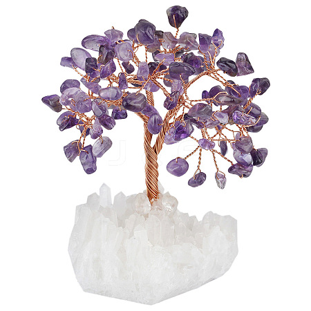 Natural Amethyst Chips Tree Decorations PW23101889558-1