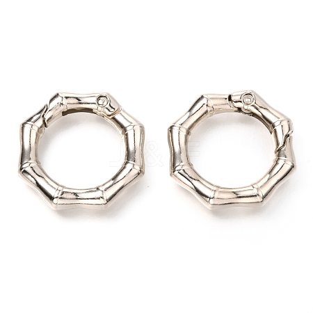 Zinc Alloy Spring Gate Rings PALLOY-H111-02B-P-1