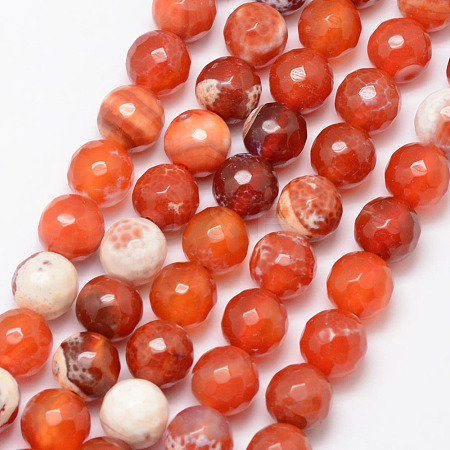 Natural Fire Crackle Agate Bead Strands G-K166-07F-10mm-14-1