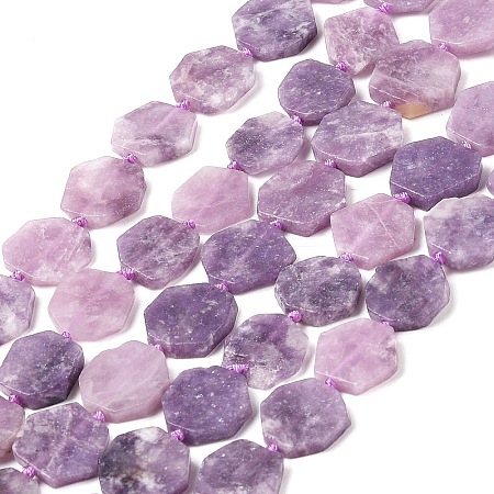 Natural Lepidolite Beads Strands G-L095-A01-01B-1