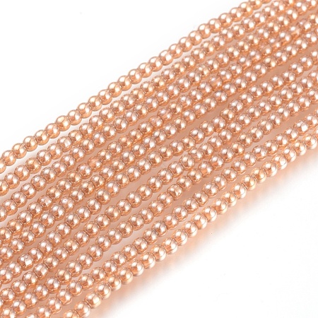 Electroplate Glass Beads Strands EGLA-I013-2mm-PL01-1