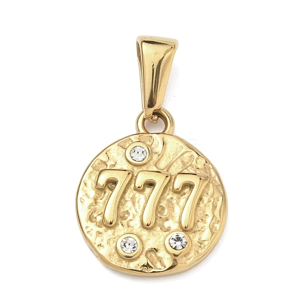 Textured 304 Stainless Steel Pendants STAS-A140-02G-7-1
