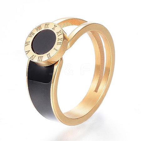 304 Stainless Steel Finger Rings RJEW-G081-41G-1