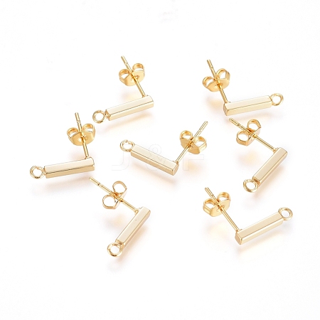 Brass Stud Earring Finding KK-G389-37G-1