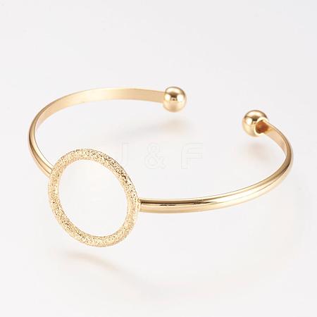 Brass Cuff Bangle BJEW-P168-F09-1