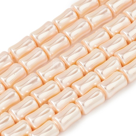 Electroplate Opaque Glass Imitation Pearl Beads Strands EGLA-H113-07B-1