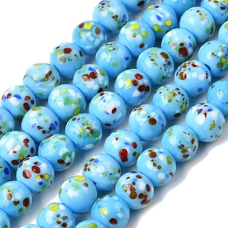 Handmade Lampwork Beads Strands LAMP-H071-01B-08-1