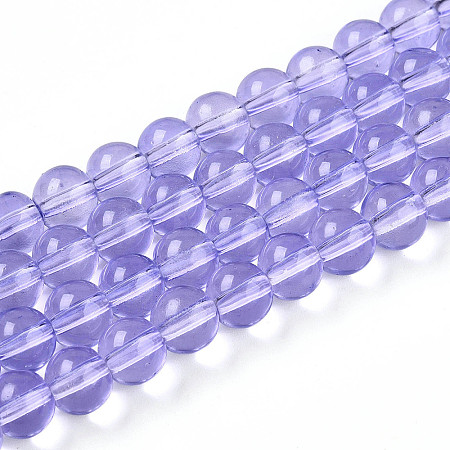 Baking Paint Transparent Glass Beads X1-DGLA-N006-8mm-06-1