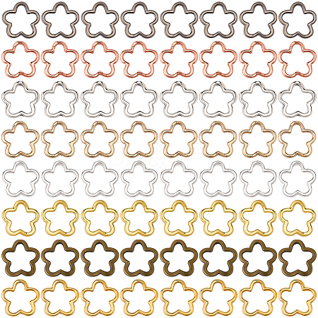 80Pcs 8 Styles Zinc Alloy Bead Frame FIND-SP0020-75-1