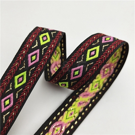 Polyester Rhombus Jacquard Ribbon OCOR-TAC0016-26E-1