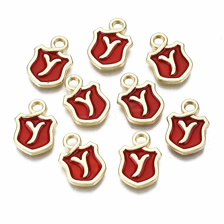 Alloy Enamel Charms ENAM-T012-03Y-RS-1