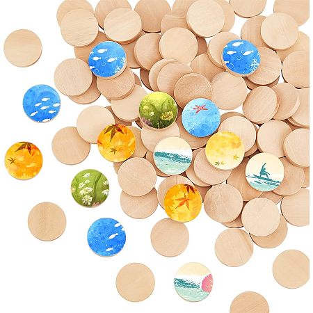 Olycraft Beech Wooden Round Pieces WOOD-OC0002-37-1