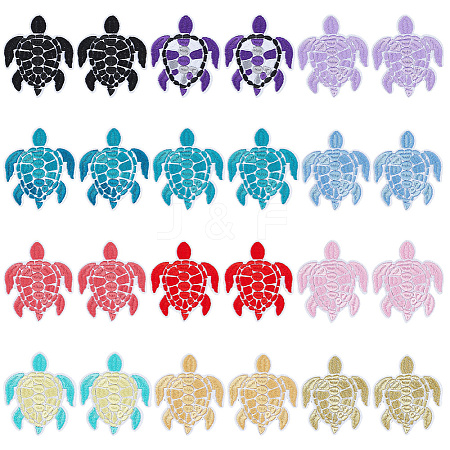12Pcs Polyester Clothing Pathces DIY-WH0750-405-1