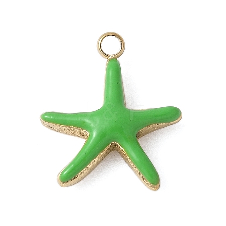 304 Stainless Steel Enamel Charms STAS-G353-03G-07-1