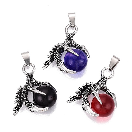 Alloy Glass Pendants GL-N004-06AS-1
