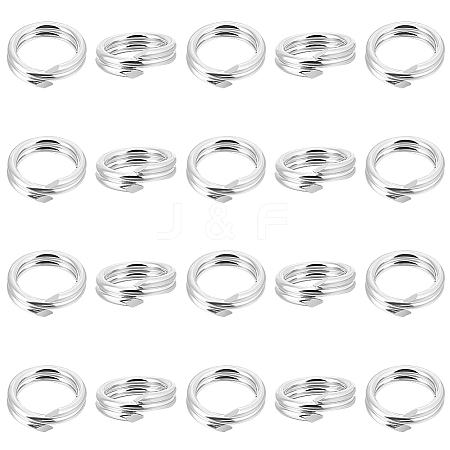 10Pcs 925 Sterling Silver Split Jump Rings STER-BBC0007-85B-1