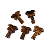 Natural Tiger Eye Coconut Tree Pendants G-N342-02C-1