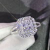 Brass Micro Pave Cubic Zirconia Finger Rings for Women FS-WG4C4EA-08-2