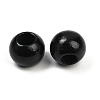 Spray Painted Wood European Beads WOOD-F017-05D-2
