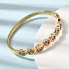 304 Stainless Steel Enamel Hinged Bangles for Women BJEW-B168-04G-02-3