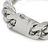 304 Stainless Steel Cuban Link Chain Bracelets for Men BJEW-B102-07P-2