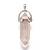 Natural Quartz Crystal Pointed Pendants G-WH0004-13-1