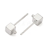 SHEGRACE Brass Cube Stud Earring Findings XGR0106P-121P-2