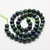 Natural Chrysocolla and Lapis Lazuli Beads Strands G-G735-07-4mm-2