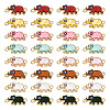 48Pcs 8 Colors Alloy Enamel Elephant Connector Charms ENAM-TA0001-80G-1