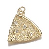 Brass Micro Clear Cubic Zirconia Pendants ZIRC-F120-069G-1