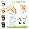 4 Bags 4 Colors Arch Shaped Alloy Purse Locks FIND-NB0006-43-2